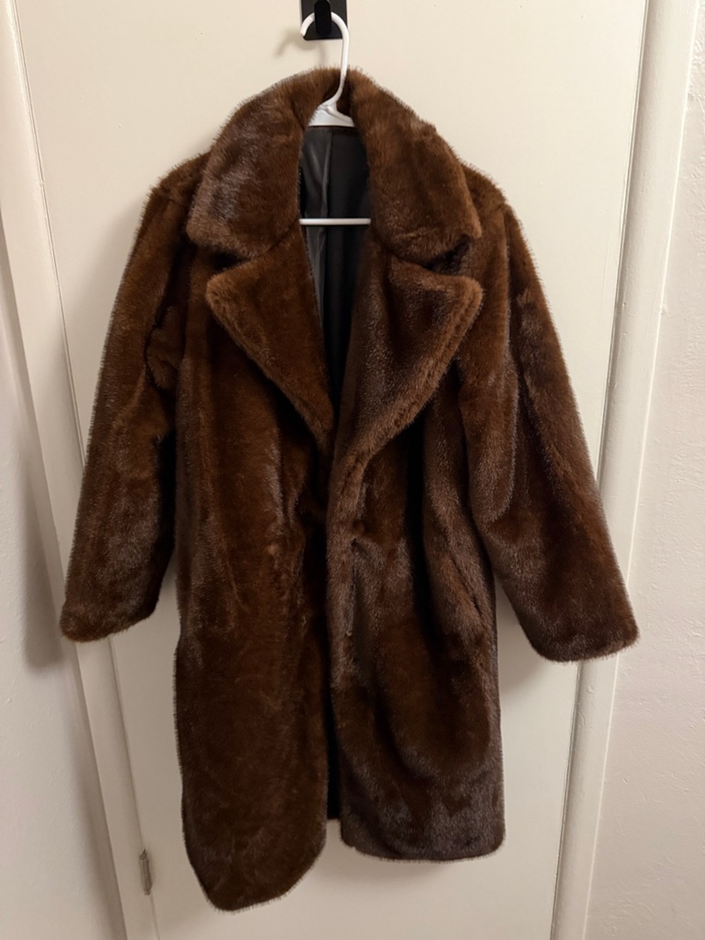 Classic Brown Faux Fur Coat - Luxurious Women's Outerwear